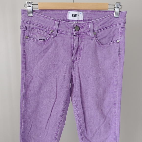 Paige Verdugo Ultra Skinny Jeans Size 27 Purple Berry - Picture 5 of 12